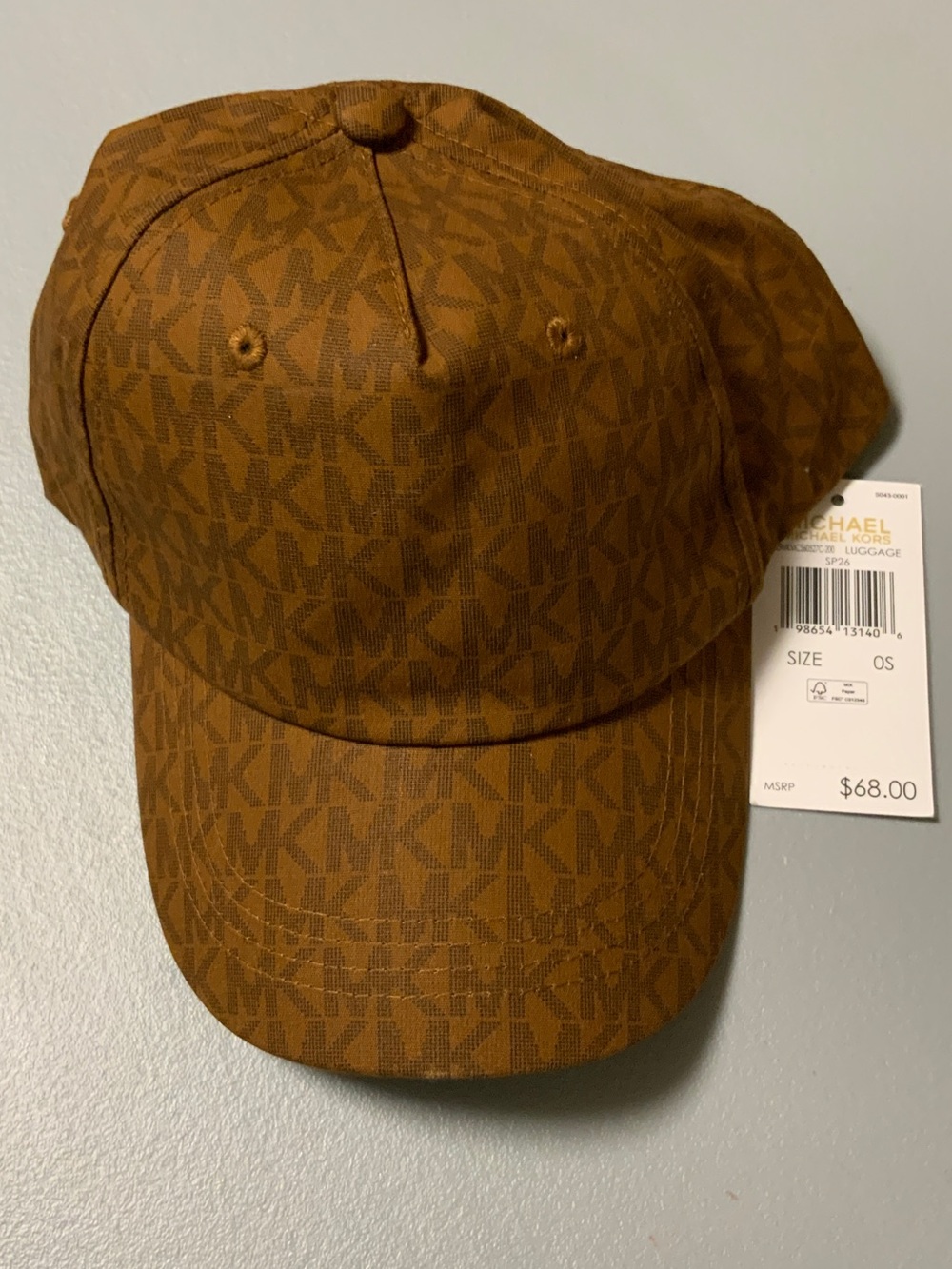 Michael Kors Men’s Brown MK Monogram Baseball Cap